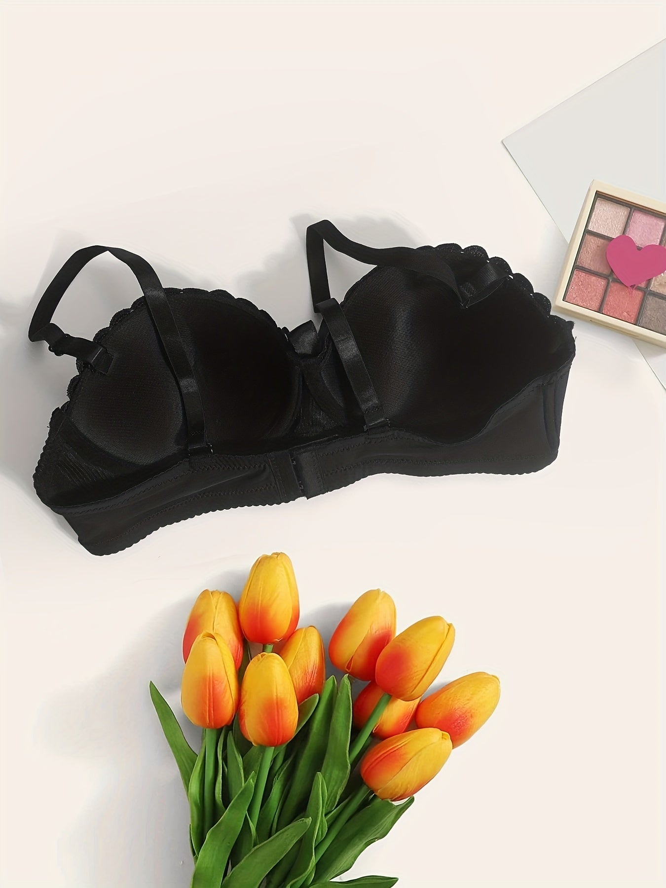 Lace Push Up Bra Comfy & Breathable Bow Tie Women's Lingerie