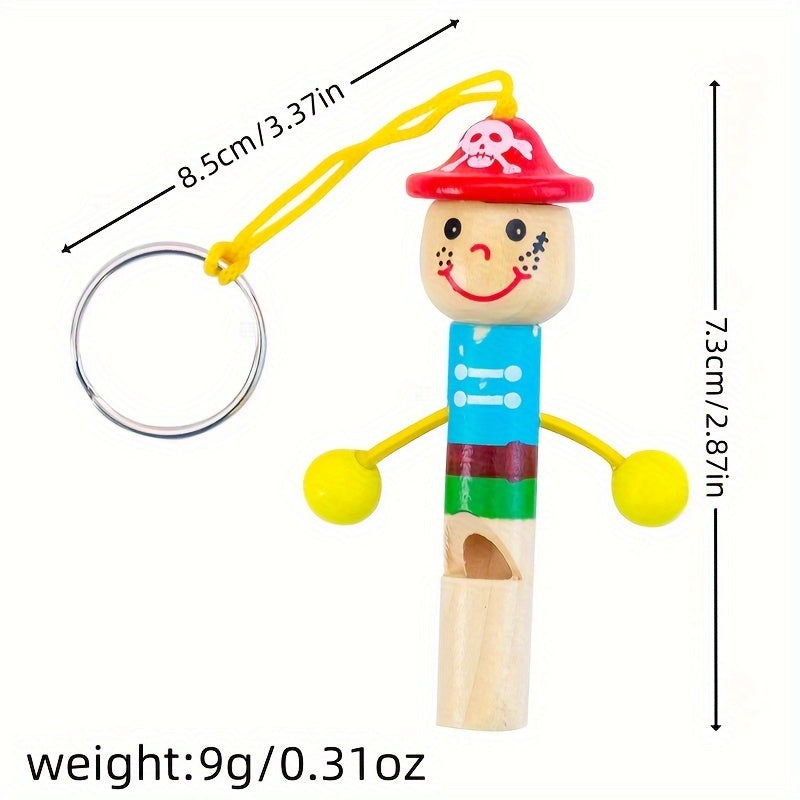 Wooden Pirate Whistle Toy: Playing Instrument, Award, Small Gift