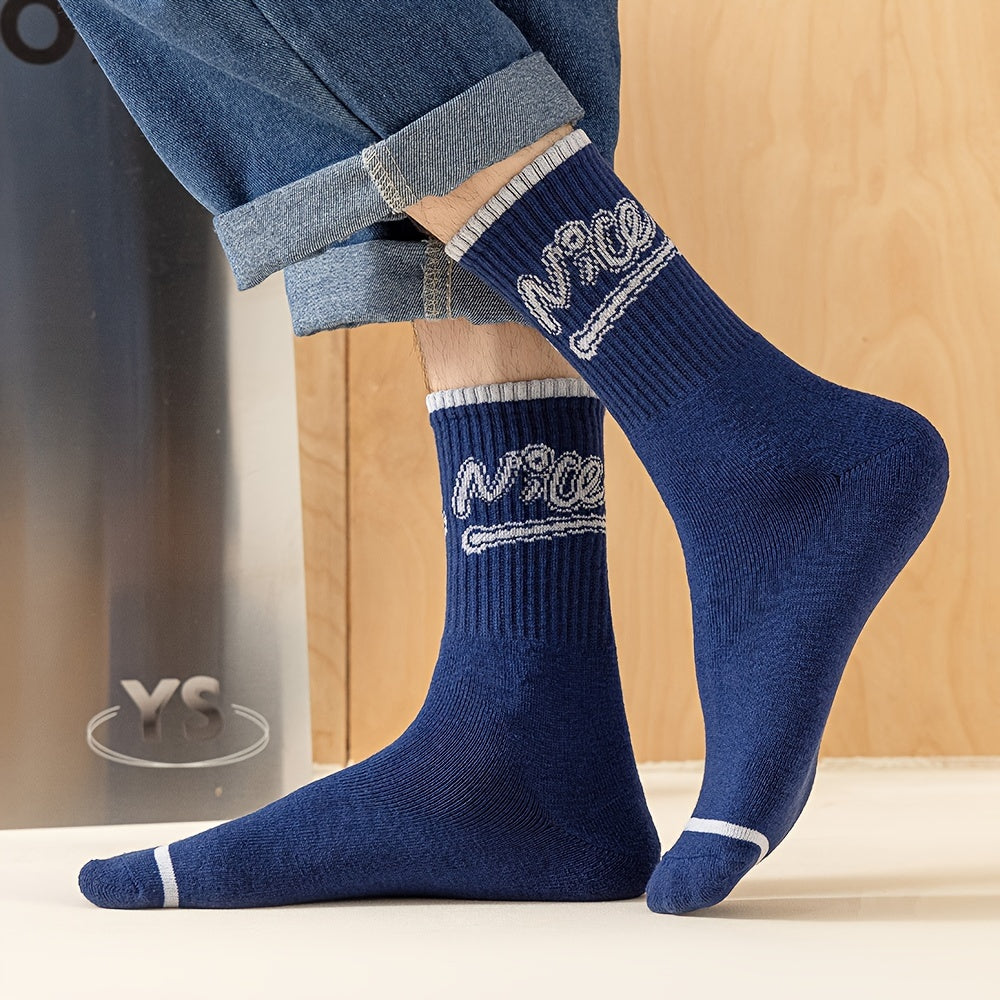 5 Pairs Letter Print Socks Mid Tube Women's Stockings