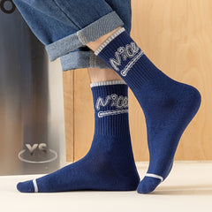 5 Pairs Letter Print Socks Mid Tube Women's Stockings