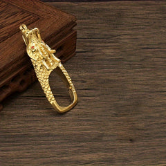 Chinese Dragon Head Keychain Retro Eagle Waist Hanging Buckle