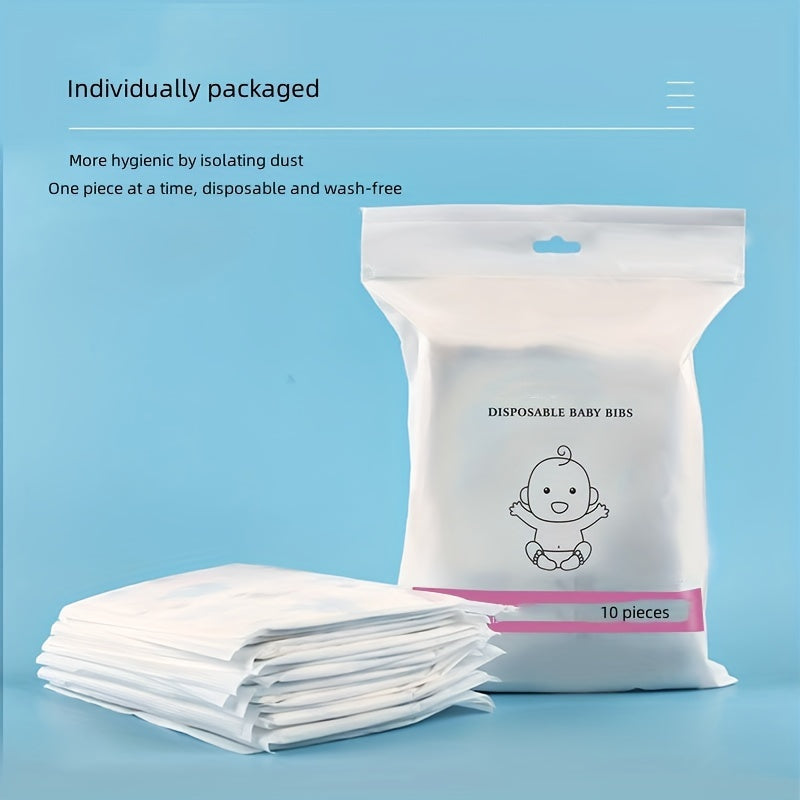 10pcs Baby Disposable Wash Bibs Water Insulation Anti fouling