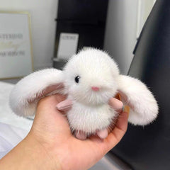 Cute Bunny Keychain Plush Rabbit Bag Charm Car Keys Decor Mixed Colors