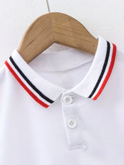 Boys Polo Shirt & Shorts Set Preppy Style Summer Clothes