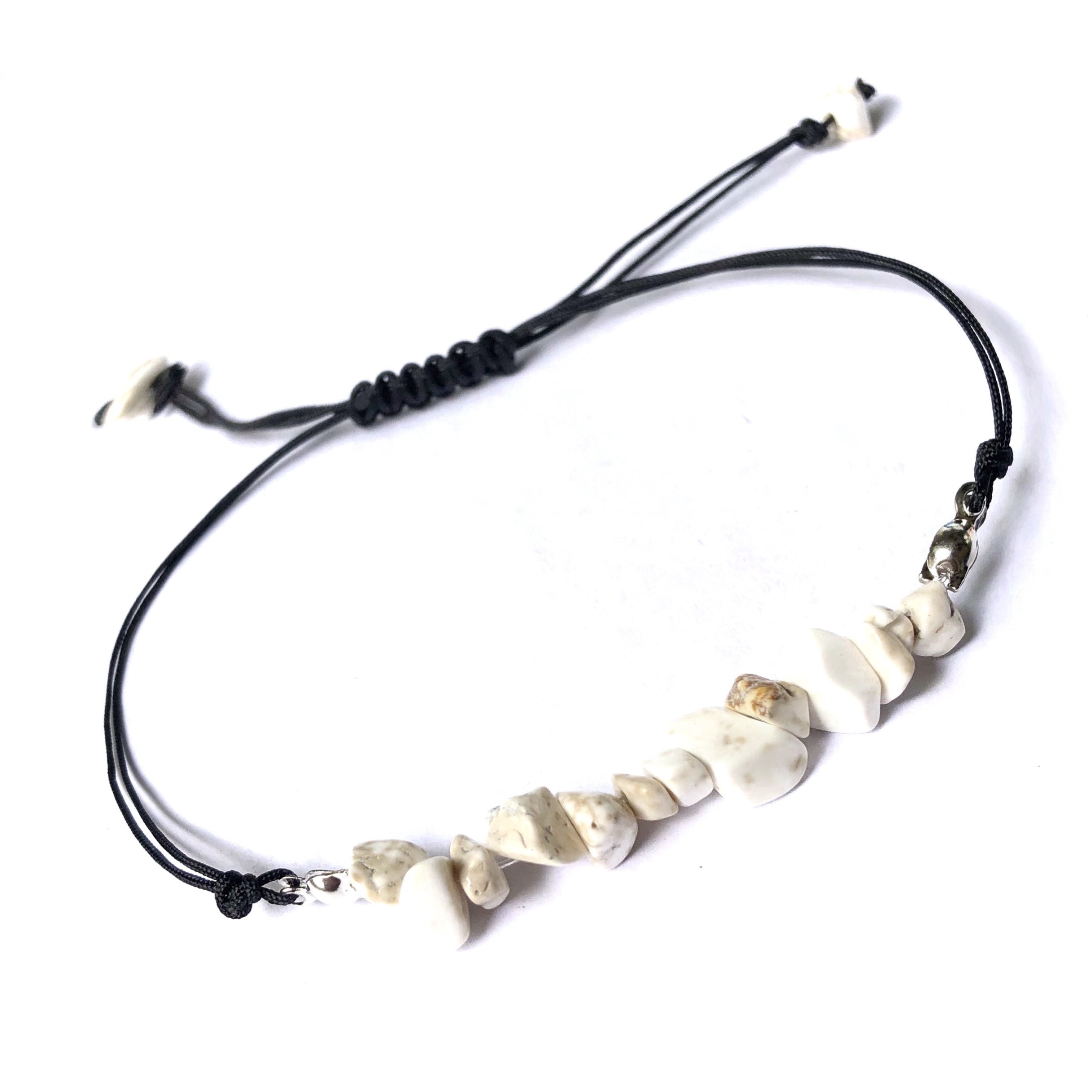 Miniy Stone Woven Bracelet Natural Stone Beads Braided Rope Stone Bracelet