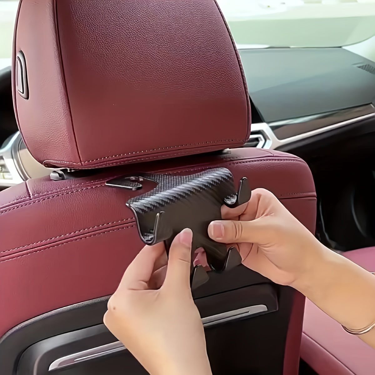 Car Headrest Mobile Phone Holder Rear Seat Storage Rack