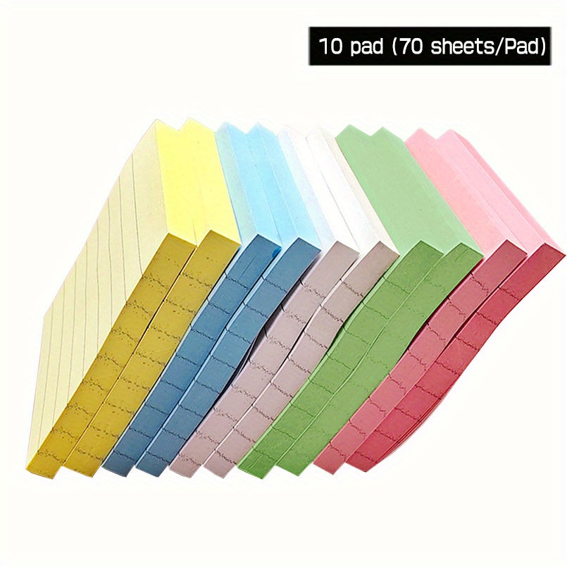 10 Pastel Lined Sticky Note Pads for Home Office School