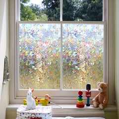 Rainbow Privacy Window Film Stained Glass Sticker Anti UV Sun Blocker