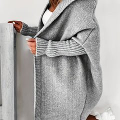 Oversized Knitted Cardigan Long Sleeve Casual Sweater For Winter & Fall