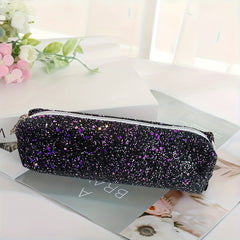 Glitter Powder Pencil Case Oxford Cloth Study Stationery Organizer