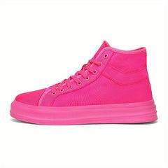 Men's High Top Canvas Sneakers Lace up Casual Walking Shoes