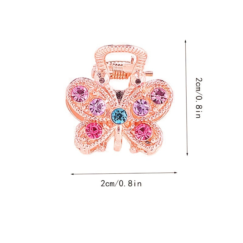 Rhinestone Butterfly Hair Claw Clip Non Slip Grip Hair Jaw Clip