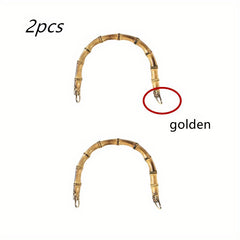 2pcs Bamboo Bag Handles for DIY Purse Straps and Bag Accessories