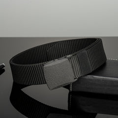 Nylon Belted Men's Pants With Braided Neon Canvas Belt