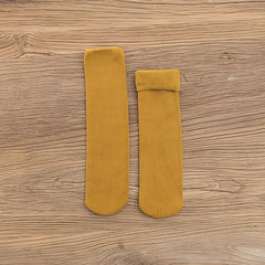 5 Pairs Women's Fuzzy Thermal Mid Tube Floor Socks