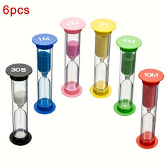 6pcs Montessori Toy Hourglass Timer Anti Drop & Fun