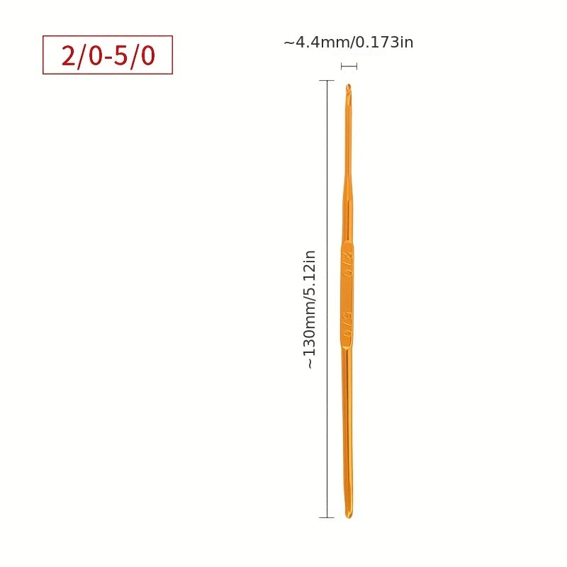 Double Ended Aluminum Alloy Crochet Sweater Needle Hand Knitting Tool
