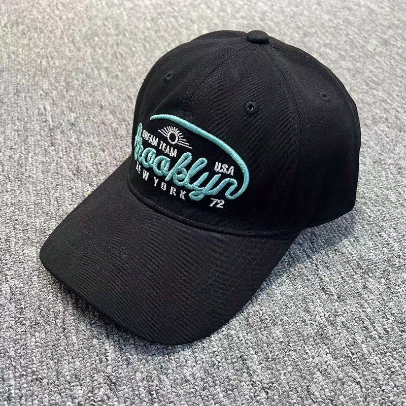Big Head Circumference Men's Retro Baseball Cap Embroidered Sunshade Peaked Cap
