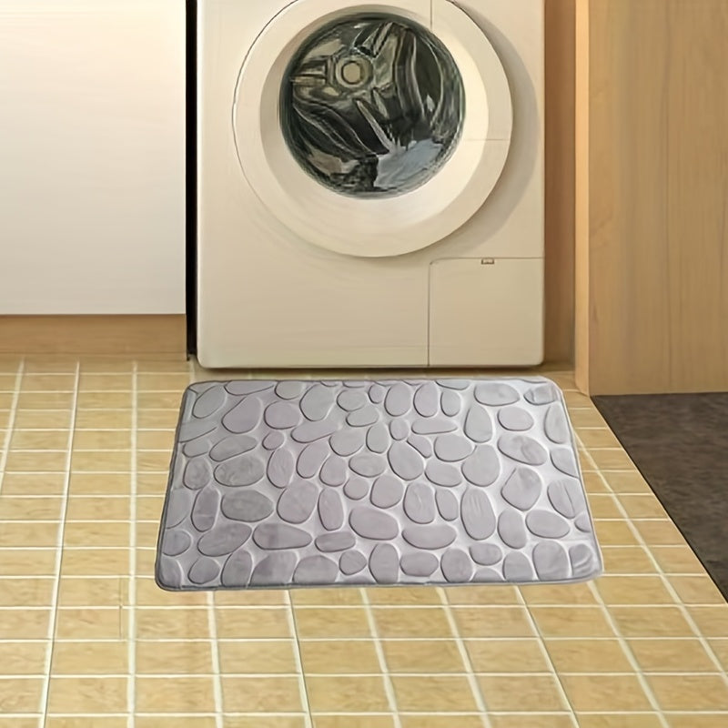2pcs Absorbent Non Slip Bathroom Rug U Shape Mat Soft Comfortable