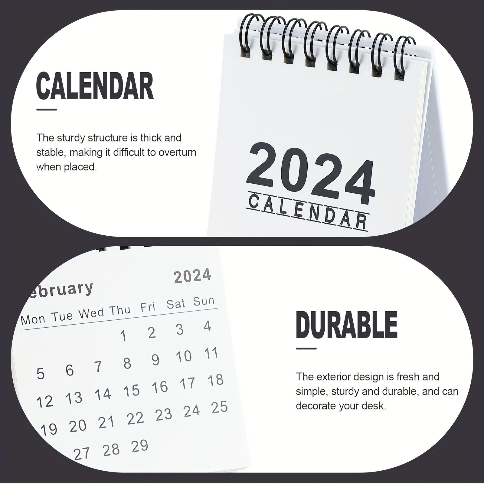 1pc Mini Calendar Student Portable Notepad Calendar Book Ornament