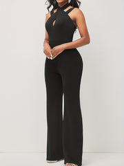 Backless Wide Leg Jumpsuit Sexy Sleeveless