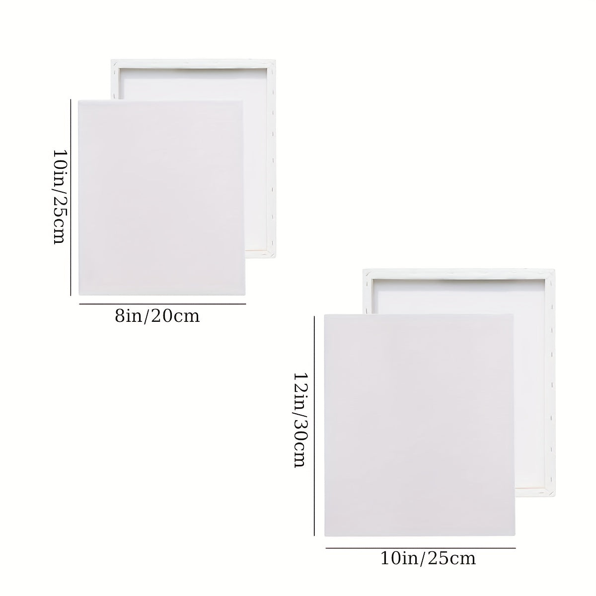 12pcs 10x12 Blank Stretched Canvases for Painting