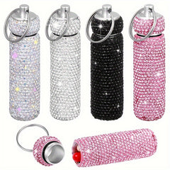 1pc First Aid Pill Sealed Jar Keychain Portable Aluminum Alloy Keychain