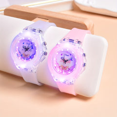 LED Butterfly Pattern Quartz Wristwatch Set for Girls