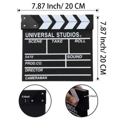 Hollywood Style Wooden Clapper Board with Erasable Pen