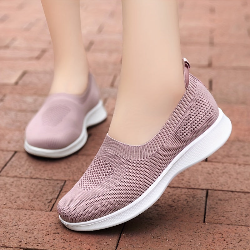 Knit Weaving Slip-on Walking Shoes for Women