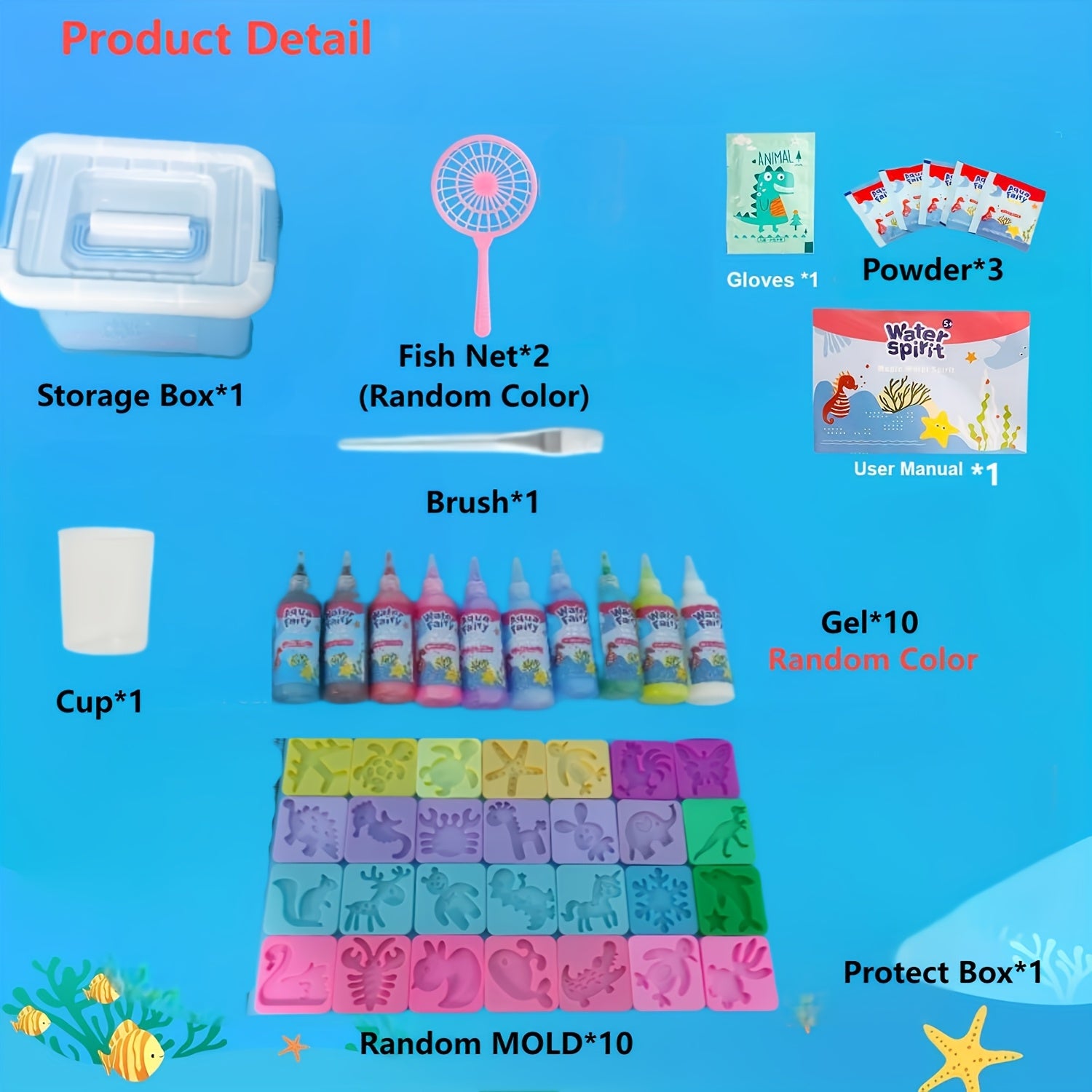 3D Magic Fairy Hydrogel Magic Water Spirit Package for Art And Crafts DIY