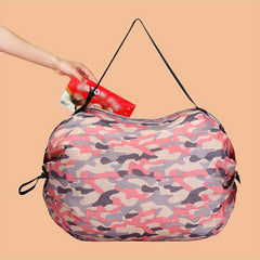 Folding Shopping Bag Storage Handbag Travel Drawstring Shoulder Bag