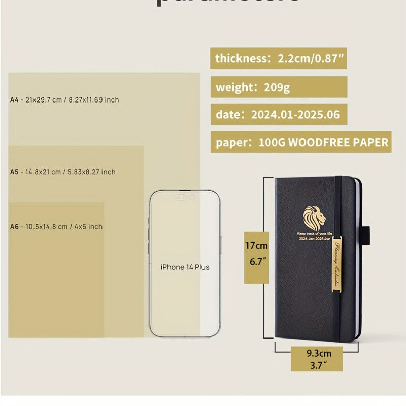 Leather A6 Academic Planner 1 6 18 Months Perfect for Teachers & Students