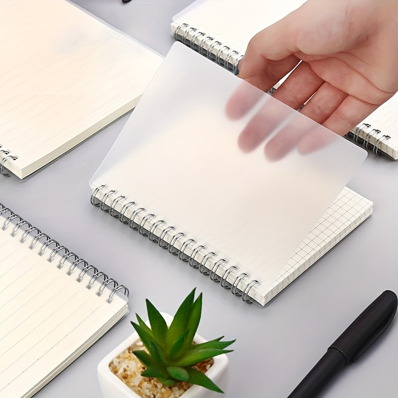 A5 Grid Notebook 21 Coil Diary Book Transparent PP Notebook