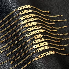 Stainless Steel Zodiac Letter Bracelet Gift