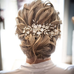 Golden Bridal Hair Comb Rhinestone Crystal Wedding Hair Clip