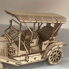 3D Wooden Retro Car DIY Puzzle Display Pieces