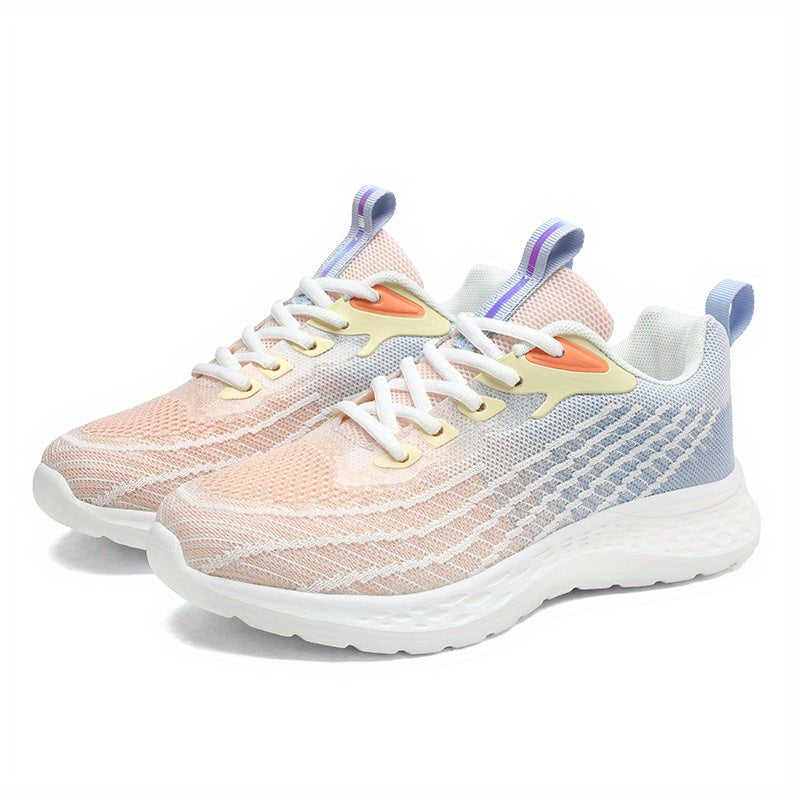 Women's Stylish Mesh Running Shoes Comfortable Lace Up Outdoor Sneakers