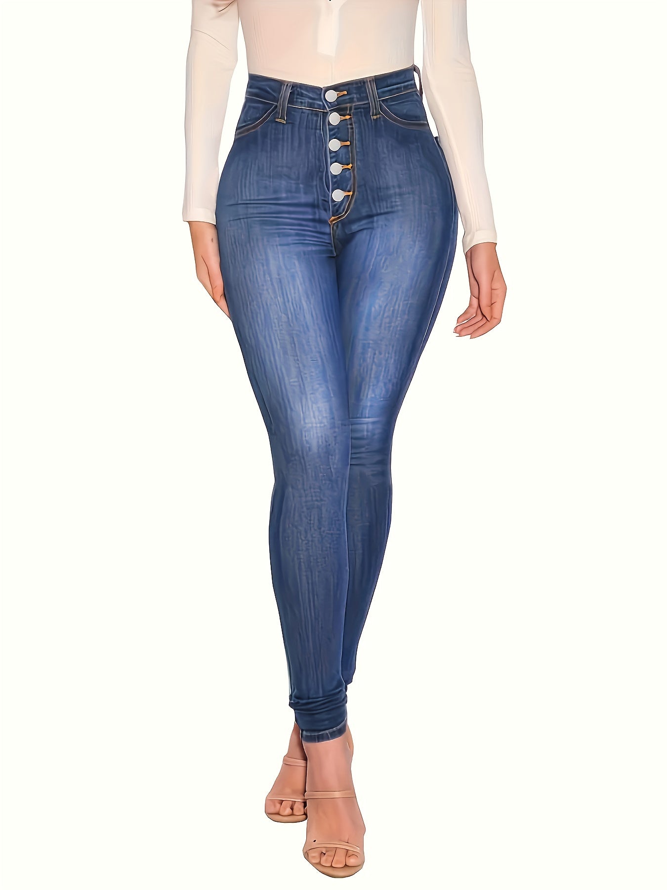  High Rise Skinny Jeans