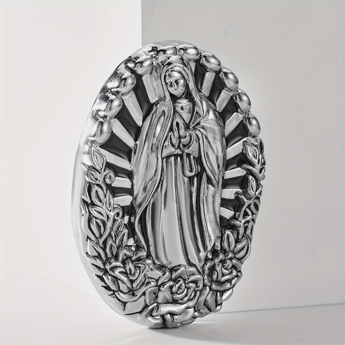 Vintage Virgin Mary Belt Buckle for DIY