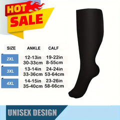 5 Pairs Plus Size Compression Socks For Women & Men Circulation 15 20 MmHg