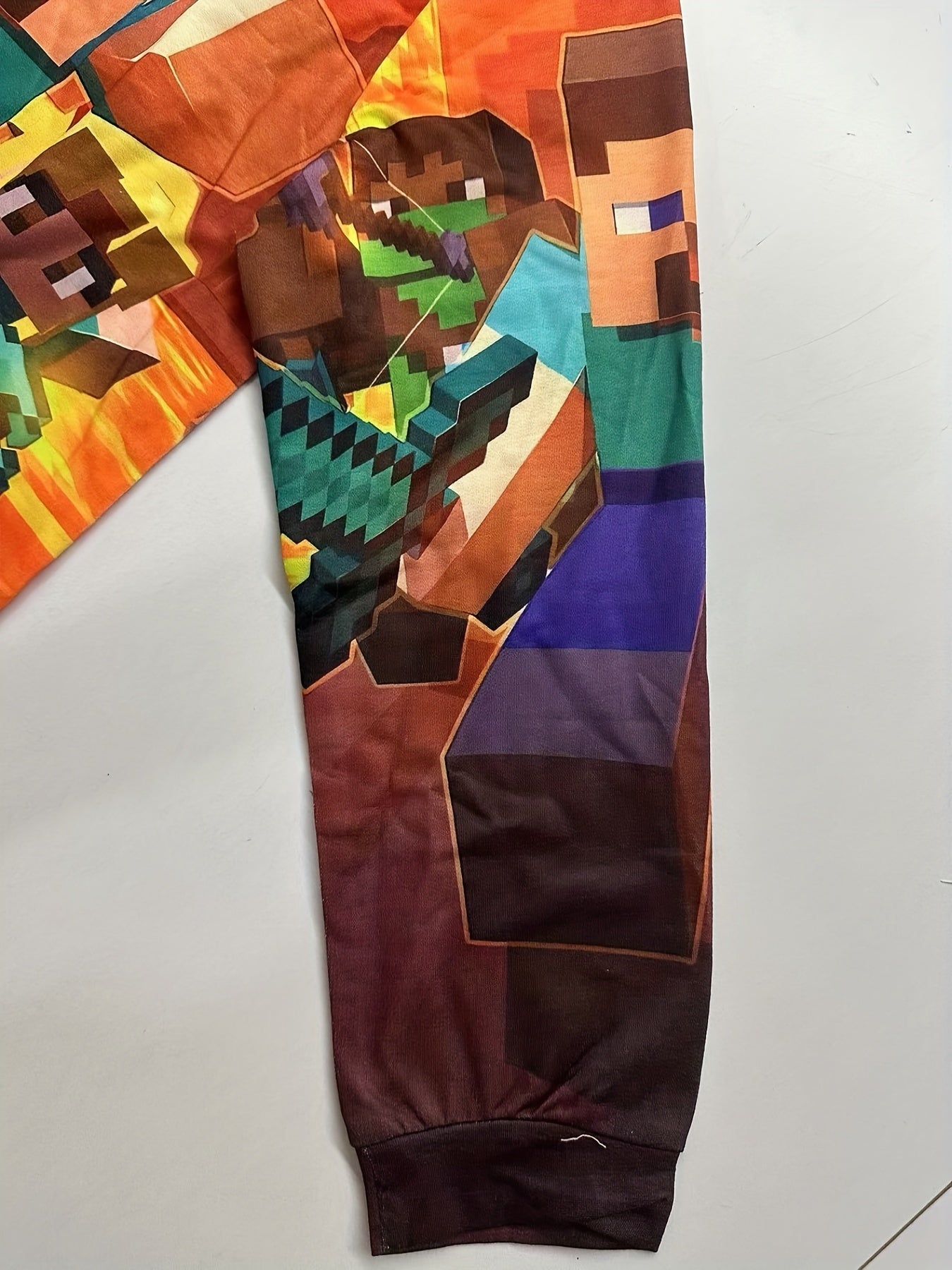 Kids Pixel Hooded 3D Printed Sweatshirt
