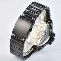 KUERST Steel Strap Automatic Mechanical Waterproof Business Watch