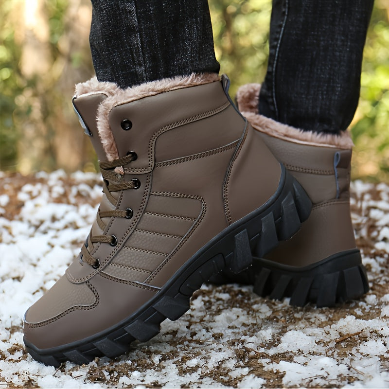 Women's Waterproof Snow Boots Plush Lined Warm Hiking Shoes