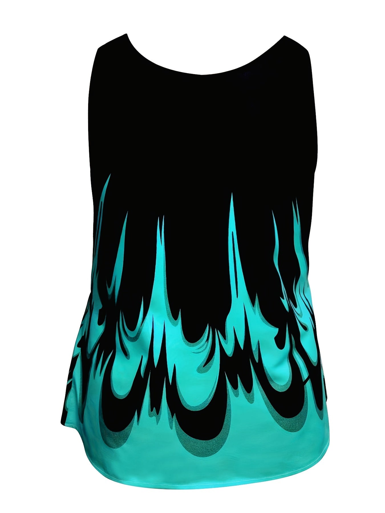  Colorblock Painting Print Tank Top