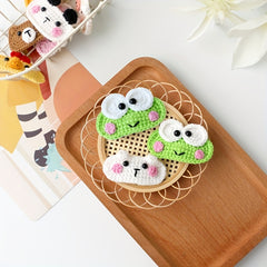 Crochet Animal Hair Clip Cartoon Snap Clip Barrette Summer Hair Slides
