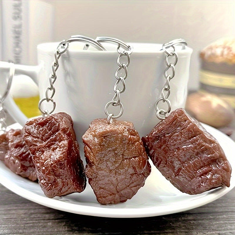 Beef Keychain Bag Wallet Pendant - Food Accessory