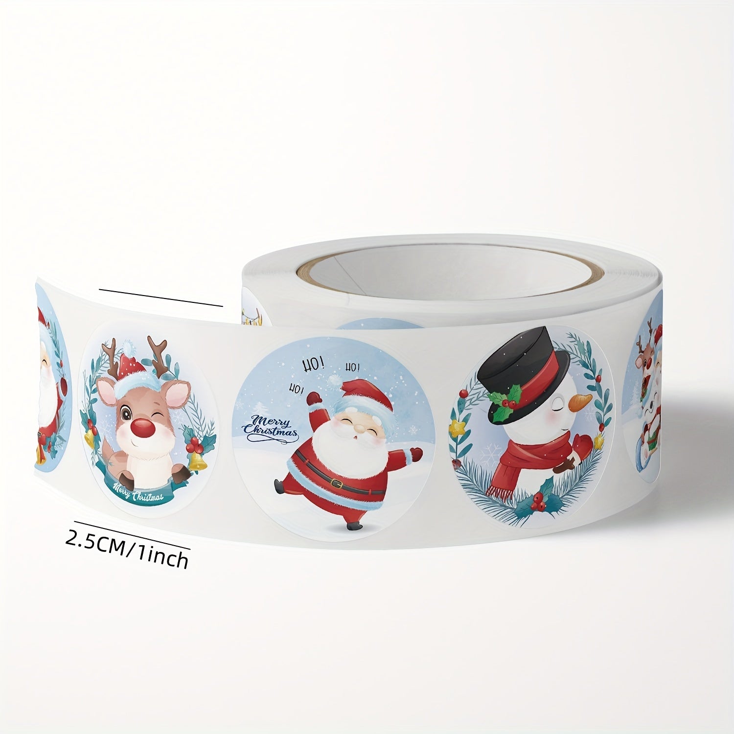 500pcs Christmas Theme Gift Label Sticker Box