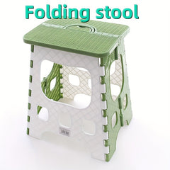 1pc Folding Stool with Portable Handle Compact Lightweight Plastic Folding Chair