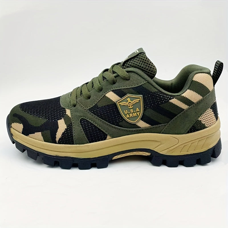 Camouflage Outdoor Hiking Boots Wear Resistant Climbing Shoes